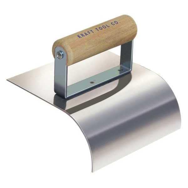 Kraft Tool Deco Hand Edger, SS, 6x6", 2"R, 2-1/2" Lip - CF659