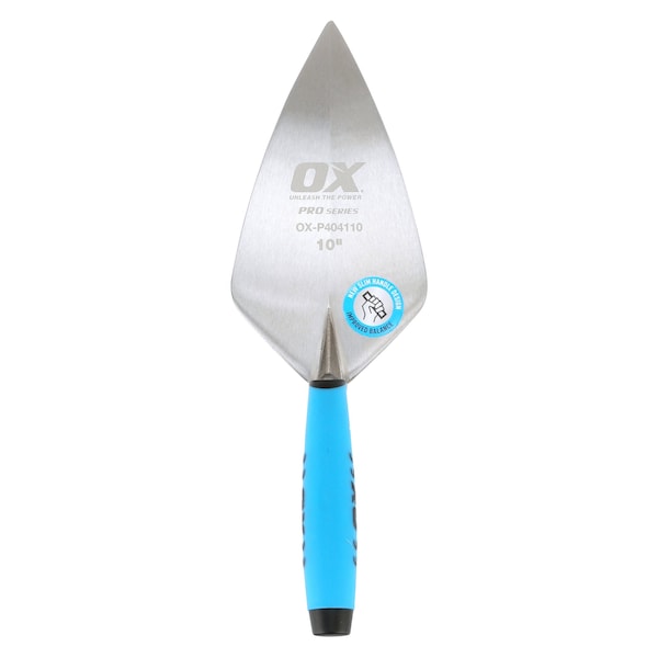 Ox Tools Pro Wide London Pattern Brick Trowel - OX Grip | 10" / 254mm - OX-P404110