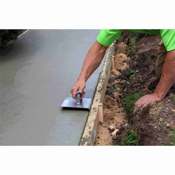 Marshalltown Concrete Hand Edger, Stainless Hand Edger, Straight End Edger, 8 x 6 inch Edger, 3/8 inch Radius - 185SSD