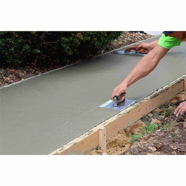 Marshalltown Concrete Hand Edger, Stainless Hand Edger, Straight End Edger, 8 x 6 inch Edger, 3/8 inch Radius - 185SSD