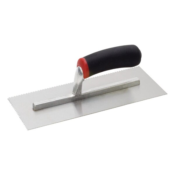 Dendesigns MaxxGrip 4.5 x 11 in. Carbon Steel Notched Trowel, 5PK - DE1681949