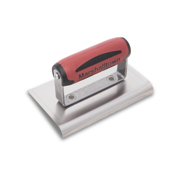 Marshalltown Concrete Hand Edger, Stainless Steel Hand Edger, Curved End Edger, 6 x 4in. Edger, 1/2in. Radius - 138SSD
