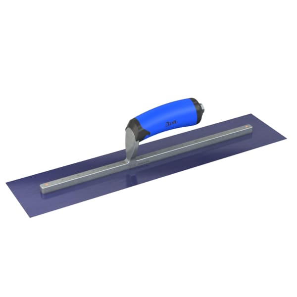 Steel City Trowels By Bon Bon 67-182 Finish Trowel, Square, Blue Steel, 18 X 4, Comfort Grip - 67-182