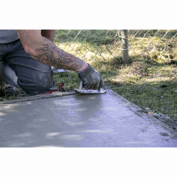 Marshalltown Heavy Duty Zinc Hand Edger, Concrete Edger, Curved End Edger, 6 x 2 1/4 inch Edger, 1/4 inch Radius - 4154D
