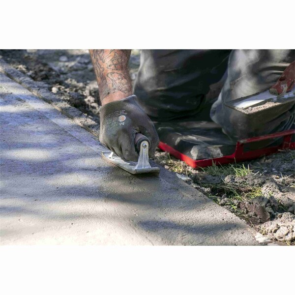 Marshalltown Heavy Duty Zinc Hand Edger, Concrete Edger, Curved End Edger, 6 x 2 1/4 inch Edger, 1/4 inch Radius - 4154D