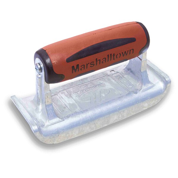 Marshalltown Heavy Duty Zinc Hand Edger, Concrete Edger, Curved End Edger, 6 x 2 1/4 inch Edger, 1/4 inch Radius - 4154D