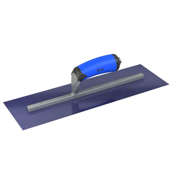 Steel City Trowels By Bon Bon 67-181 Finish Trowel, Square, Blue Steel, 16 X 5, Comfort Grip - 67-181