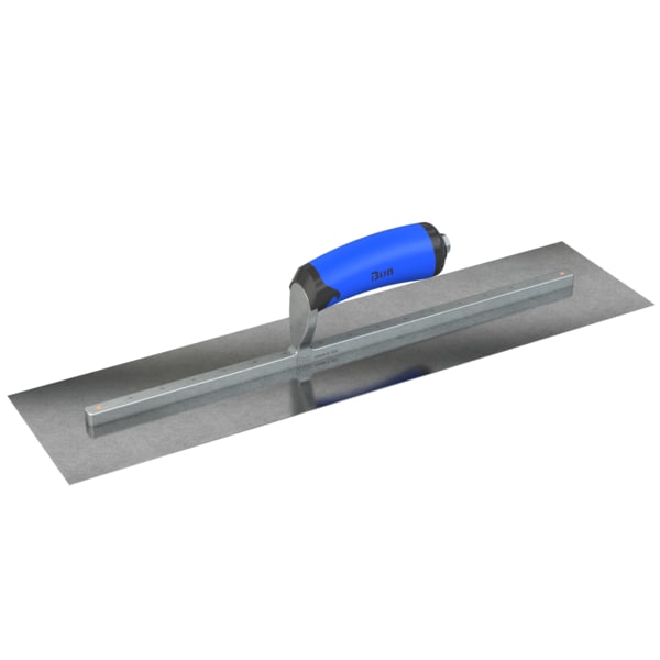 Steel City Trowels By Bon Finish Trowel, Square, Carbon Steel, 20 X 5, Comfort Grip - 67-244