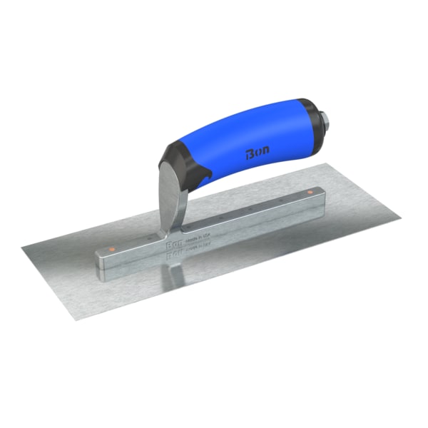 Steel City Trowels By Bon Finish Trowel, Square, Razor Stainless, 10.5 X 4, Comfort Grip - 67-300