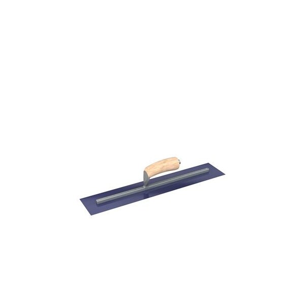 Steel City Trowels By Bon Bon 66-184 Finish Trowel, Square, Blue Steel, 20 X 4, Wood - 66-184