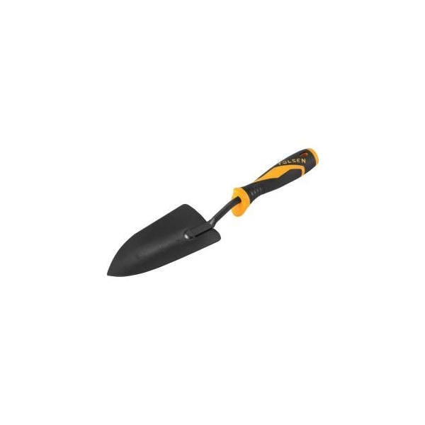 Tolsen 6x 3-1/4 Trowel Drop Forged Steel, Black Powder Coated, Two-Component Plastic Handle - 57500