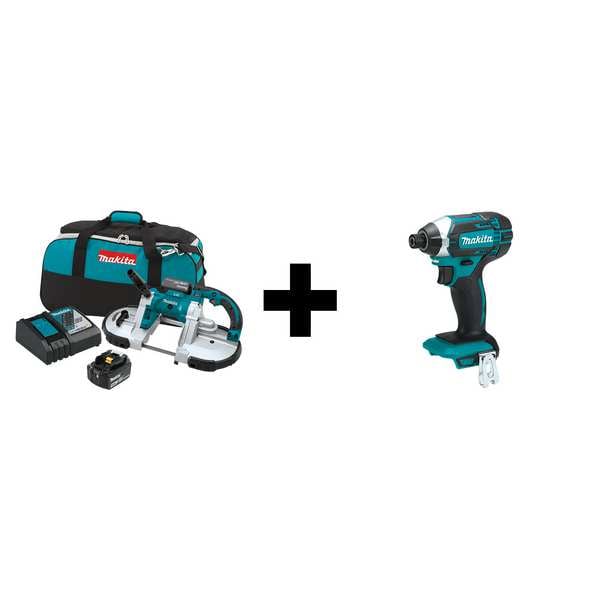 Makita 18V LXT Portable Band Saw Kit (5.0Ah) - XBP02TX + XDT11Z