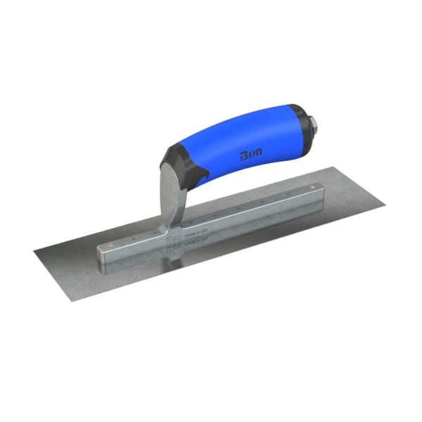 Steel City Trowels By Bon Finish Trowel, Square, Carbon Steel, 11 X 3, Comfort Grip - 67-218