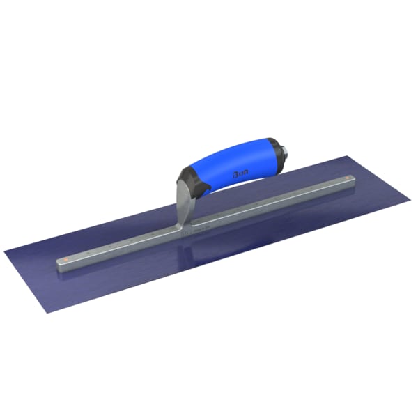 Steel City Trowels By Bon Bon 67-183 Finish Trowel, Square, Blue Steel, 18 X 5, Comfort Grip - 67-183