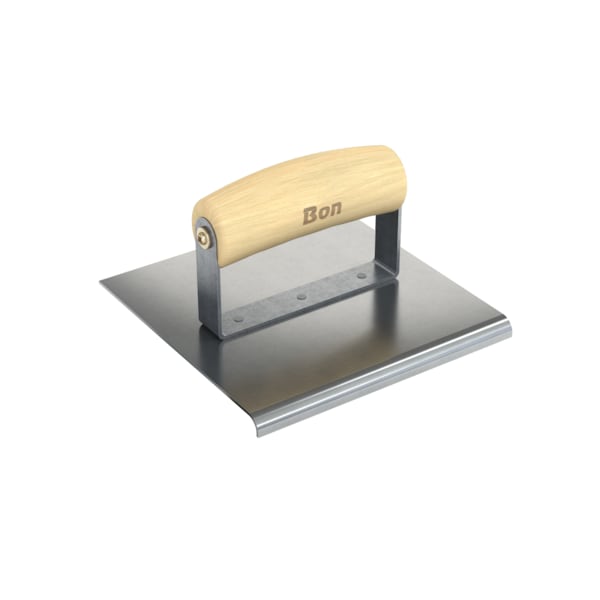 Bon Tool Edger, Stainless Steel 6" X 6", 1/4" Radius X 3/8" Lip Wood Handle - 12-418