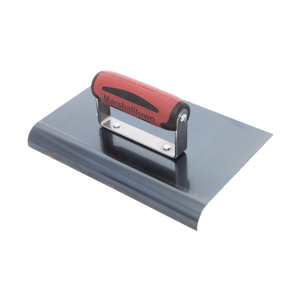 Marshalltown Concrete Hand Edger, Blue Steel Hand Edger, Straight End Edger, 9 x 6 inch Edger, 1/2 inch Radius - 166BD