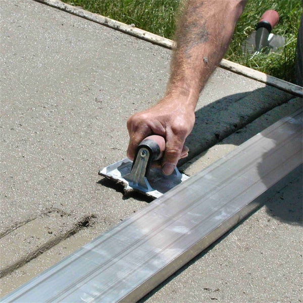 Marshalltown Concrete Hand Groover, Heavy Duty Zinc Hand Groover, 6 x 4 3/8 inch Groover, 1/2 inch Groove Depth - 833D