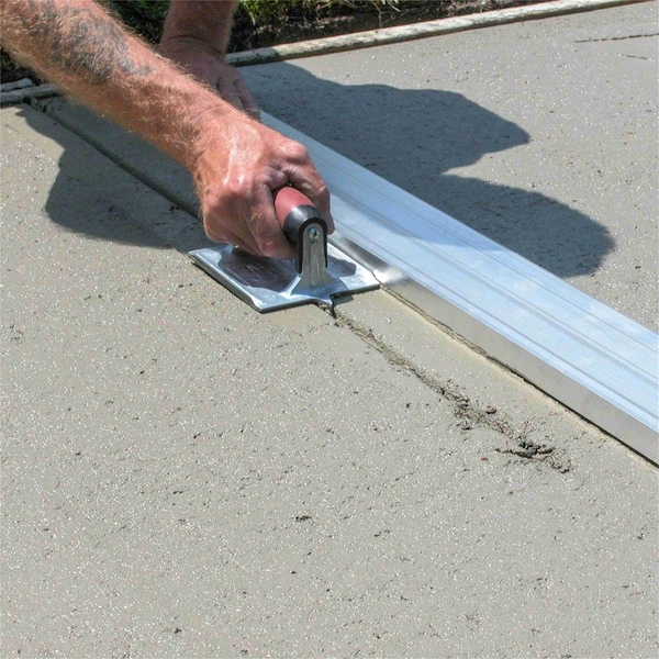 Marshalltown Concrete Hand Groover, Heavy Duty Zinc Hand Groover, 6 x 4 3/8 inch Groover, 1/2 inch Groove Depth - 833D
