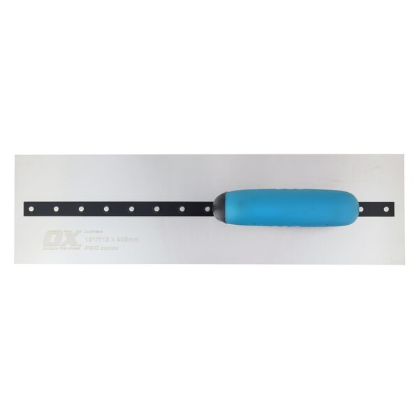 Ox Tools Pro SST Square Cement Finishing Trowel - OX Grip | 4.5" x 16" / 115mm x 405mm - OX-P018816