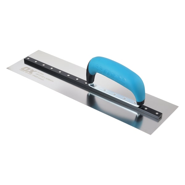 Ox Tools Pro SST Square Cement Finishing Trowel - OX Grip | 4.5" x 16" / 115mm x 405mm - OX-P018816