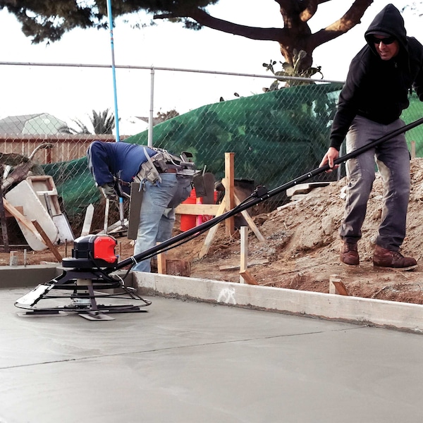 Tomahawk Power 30in Portable Concrete Power Trowel with 36V Battery and 18ft Bull Float Handle - EJXPT30