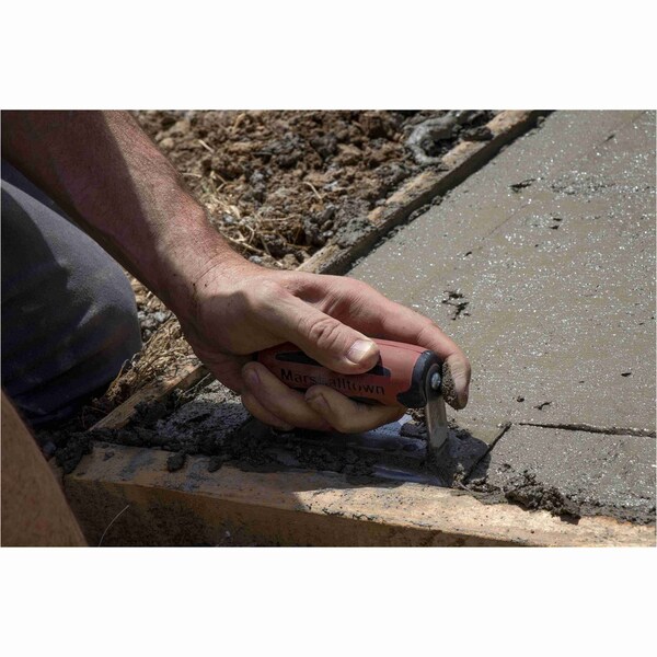 Marshalltown Carbon Steel Hand Edger, Concrete Edger, Curved & Straight Edger, 6 x 3in. Edger, 3/8in. Radius - 176D
