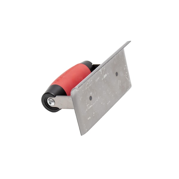 Qlt Curved End Hand Edger, Concrete Edger, Carbon Steel, 6 x 3 inch Edger, 3/8 inch Radius - HESG63