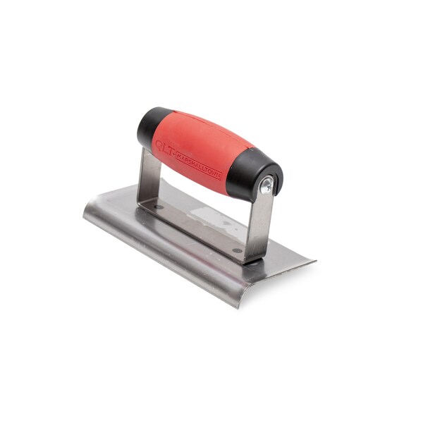 Qlt Curved End Hand Edger, Concrete Edger, Carbon Steel, 6 x 3 inch Edger, 3/8 inch Radius - HESG63