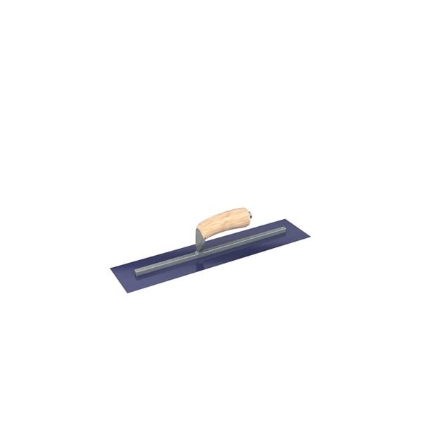 Steel City Trowels By Bon Bon 66-182 Finish Trowel, Square, Blue Steel, 18 X 4, Wood - 66-182