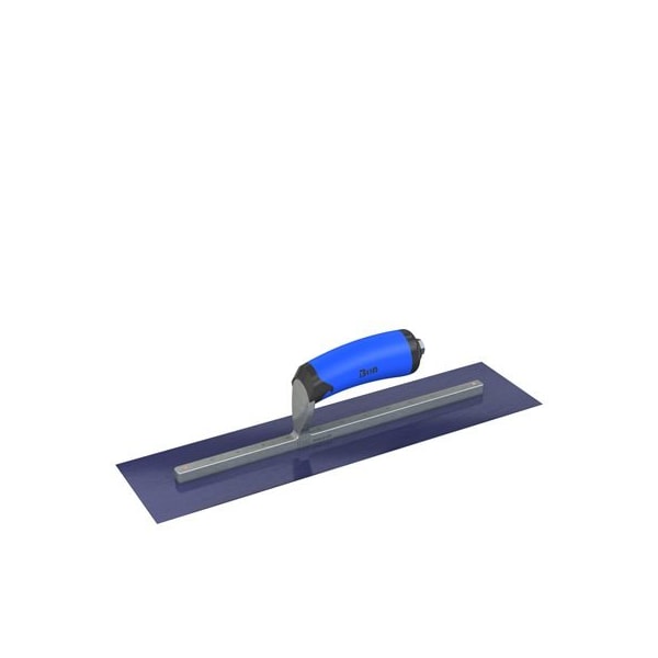 Bon Tool Ultra Flex Blue Steel Finishing Trowel - Square End 16" x 4" with Comfort Wave Handle - 67-323
