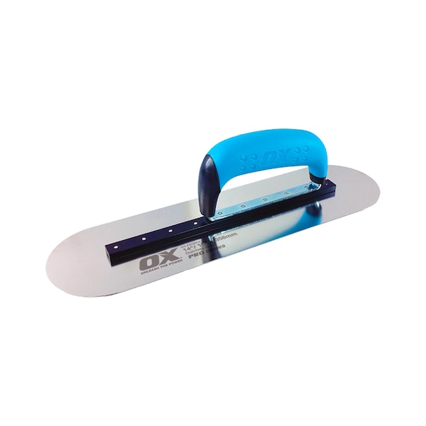 Ox Tools Pro 4"x14" (100x356mm) Rigid Pool Trowel - Stainless Steel - OX Grip - OX-P015814