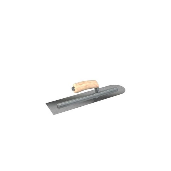 Steel City Trowels By Bon Finish Trowel, Square/Round End, Carbon Steel, 20 X 4, Wood - 66-263