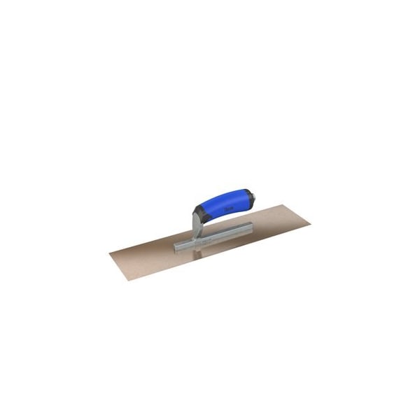 Steel City Trowels By Bon Finish Trowel, Sqr, Golden Stainless, 14X5, Comfort Grip, Short Shank - 67-142