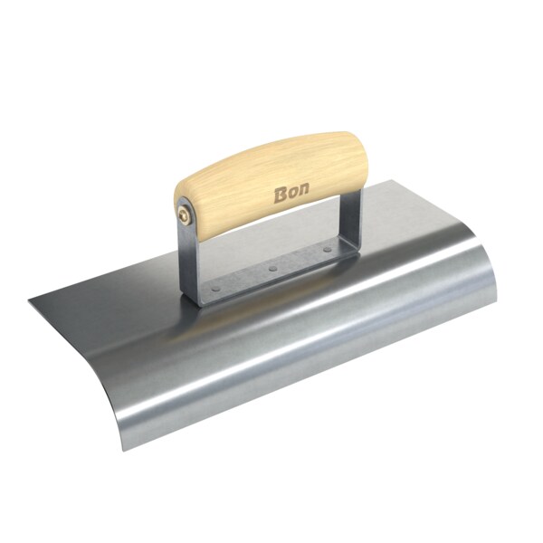 Bon Tool Edger, Stainless Steel 10" X 4", 1 1/2" Radius X 1 1/2" Lip Wood Handle - 12-461