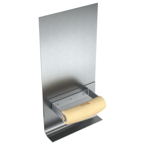 Bon Tool Ultra Smooth Base Tool, SS, 6" X 1.5", 3/4" Radius 12" Lip Wood Handle - 82-789