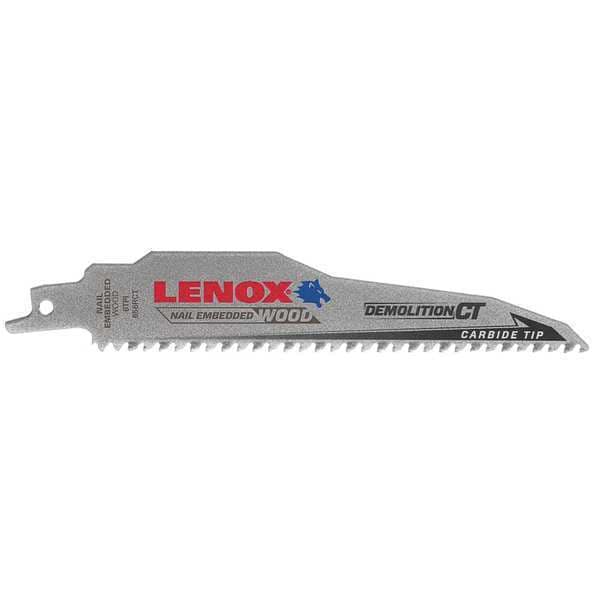 Lenox 6" L x Nail Embedded Wood Cutting Reciprocating Saw Blade - 1832162