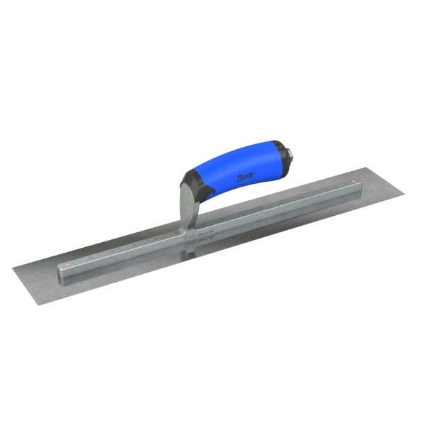 Steel City Trowels By Bon Finish Trowel, Square, Carbon Steel, 18 X 3, Comfort Grip - 67-238