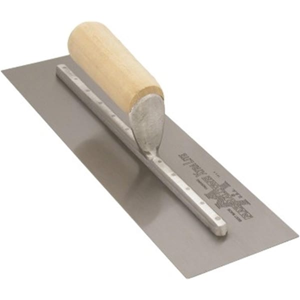 Marshalltown Concrete Finishing Trowel, High Carbon Steel Trowel, Concrete Trowel, 18 x 4 inch Trowel - MX81