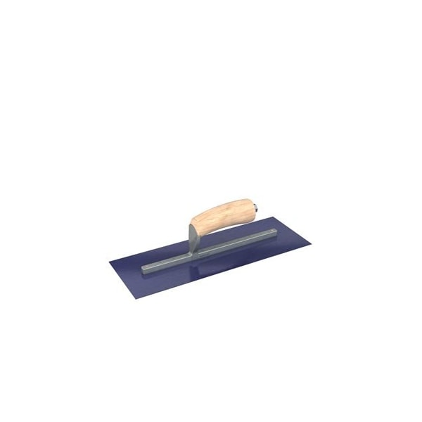 Steel City Trowels By Bon Bon 66-179 Finish Trowel, Square, Blue Steel, 14 X 5, Wood - 66-179