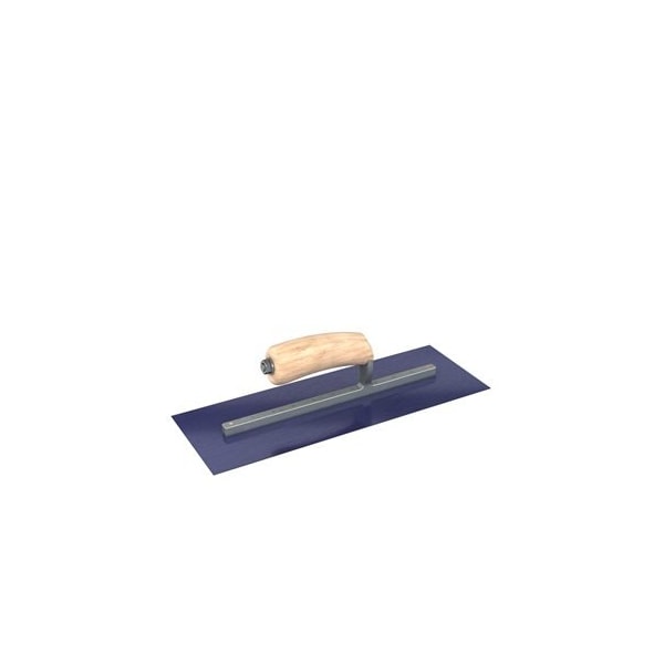 Steel City Trowels By Bon Bon 66-179 Finish Trowel, Square, Blue Steel, 14 X 5, Wood - 66-179
