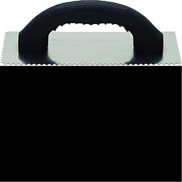 Hyde Industrial Blade Solutions 19030 4.25 x 9.25 in. V-Notch Adhesive Trowel Steel Blade - 79423190308