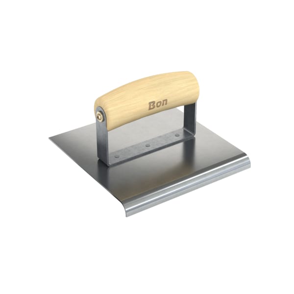 Bon Tool Edger, Stainless Steel 6" X 6", 3/8" Radius X 1/2" Lip Wood Handle - 12-445