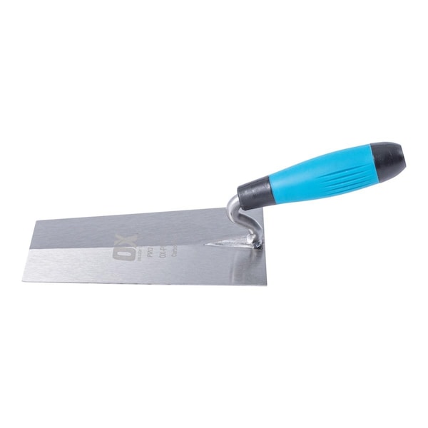 Ox Tools Pro Carbon Steel Bucket/Square Front Trowel - OX Grip | 7" / 180mm - OX-P013718