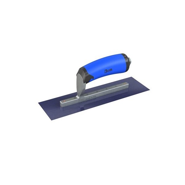 Bon Tool Blue Steel Finsihing Trowel - Square End - 10-1/2" x 3" with Comfort Wave Handle - 67-173