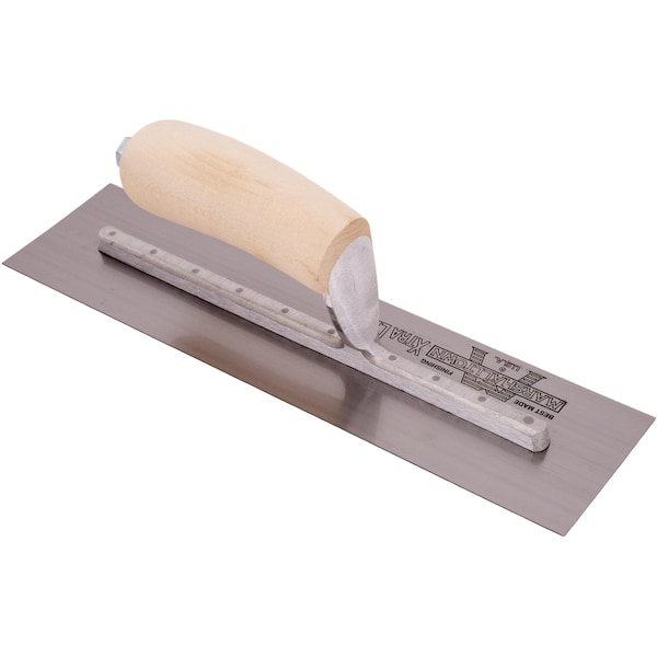 Marshalltown Concrete Finishing Trowel, High Carbon Steel Trowel, Concrete Trowel, 12 x 3 inch Trowel - MXS56
