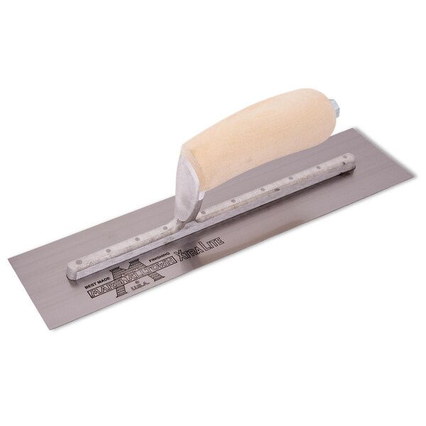 Marshalltown Concrete Finishing Trowel, High Carbon Steel Trowel, Concrete Trowel, 12 x 3 inch Trowel - MXS56