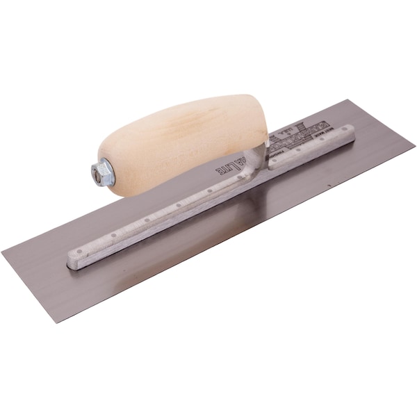 Marshalltown Concrete Finishing Trowel, High Carbon Steel Trowel, Concrete Trowel, 12 x 3 inch Trowel - MXS56