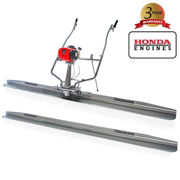 Tomahawk Power Honda Concrete Power Screed with two 8ft Magnesium Aluminum Boards - TVSA-H + TSB8-P + TSB8-P