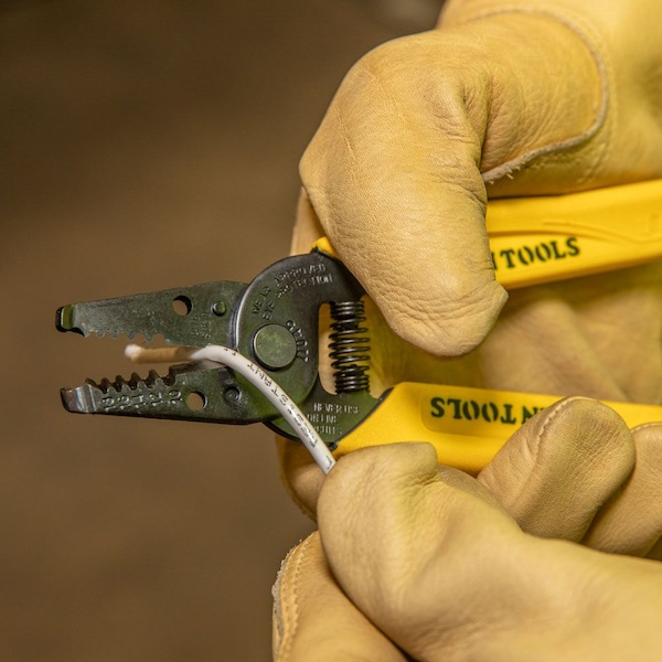 Klein Tools Wire Stripper/Cutter, 10 to 18 AWG, 6-1/4 in, Yellow - 11045