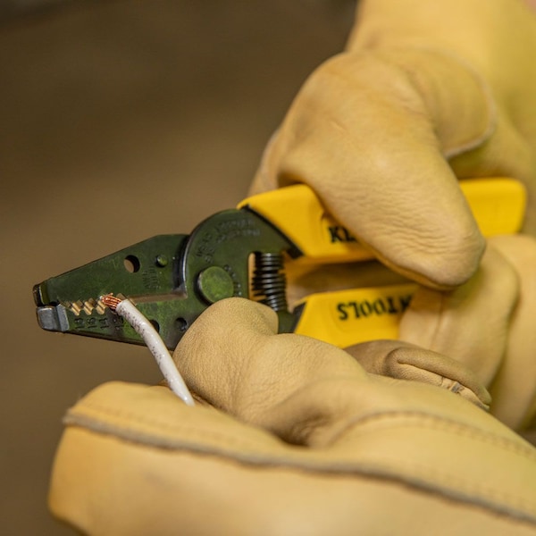 Klein Tools Wire Stripper/Cutter, 10 to 18 AWG, 6-1/4 in, Yellow - 11045